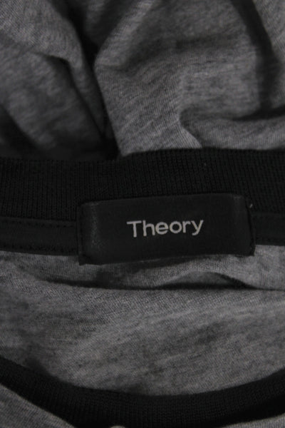 Theory Mens Basic Gray Pima Cotton Crew Neck Short Sleeve T-Shirt Size XS
