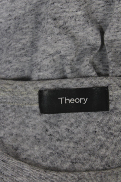 Theory Mens Basic Short Sleeve Gray Cotton Crew Neck T-Shirt Size XS