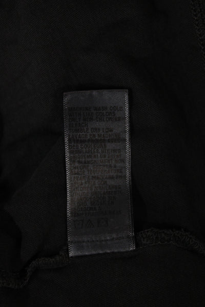James Perse Mens Basic Black Cotton Crew Neck Short Sleeve T-Shirt Size S