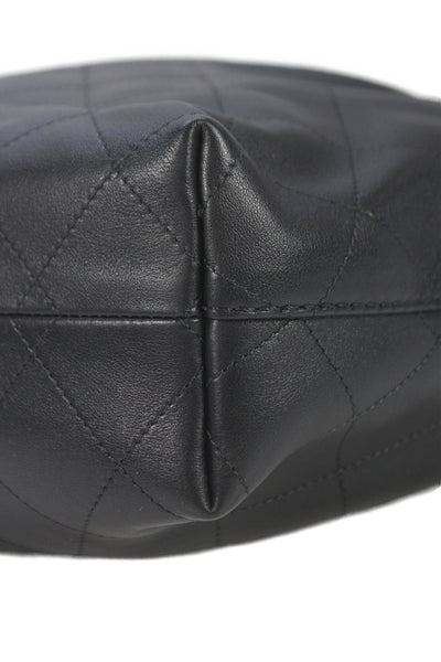 Chanel Womens Quilted Calfskin CC Chanel Cruise 2026 Hobo Handbag Black