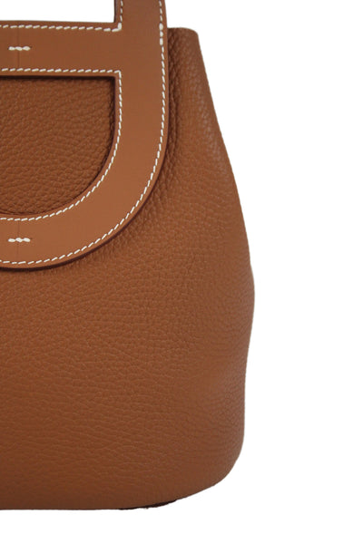 Hermes Womens 2024 Clemence & Swift In The Loop 18 Bucket Handbag Brown