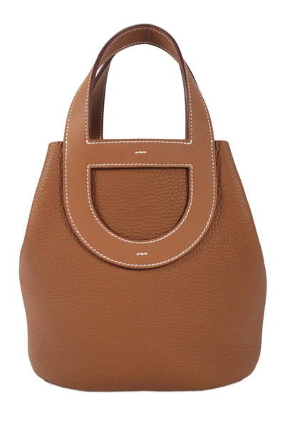 Hermes Womens 2024 Clemence & Swift In The Loop 18 Bucket Handbag Brown