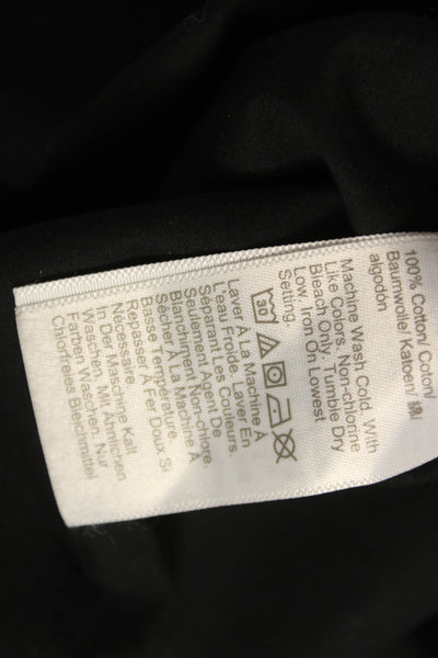 J Crew Women Black Cotton Collared Button-Up Long Sleeve Basic Size S