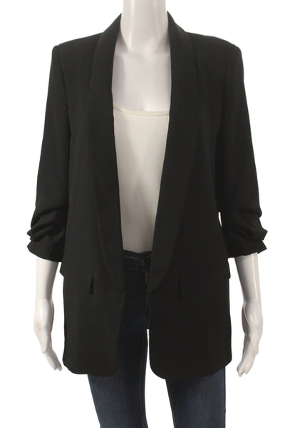 Zara Woman Women Black Basic Jacket Polyester Long Sleeve Size S