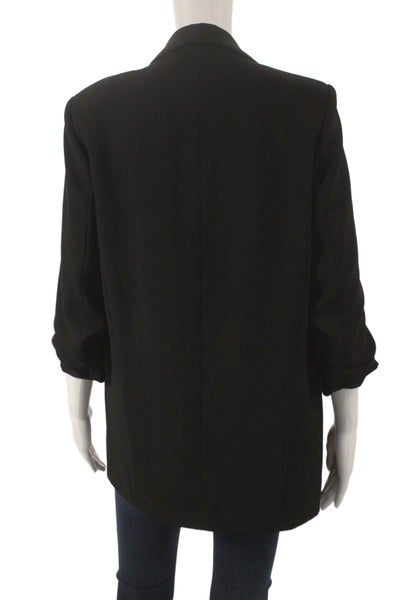 Zara Woman Women Black Basic Jacket Polyester Long Sleeve Size S