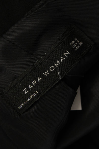 Zara Woman Women Black Basic Jacket Polyester Long Sleeve Size S