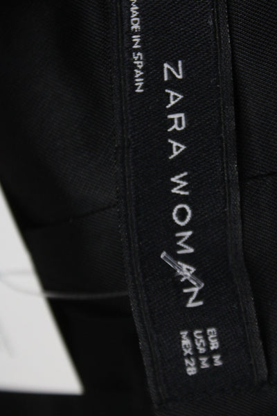 Zara Women Basic Jacket Black Button Long Sleeve Classic Size M