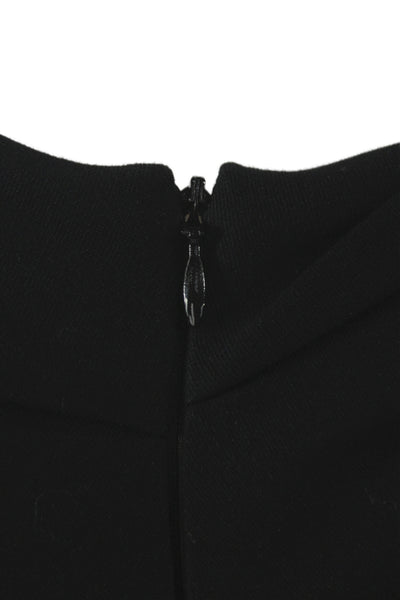 Escada Women Sheath Dress Black Viscose Short Sleeve Knee Length Size 38