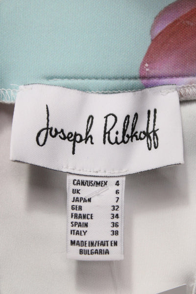 Joseph Ribkoff Women Sheath Floral Off the Shoulder Mini Dress Size 4
