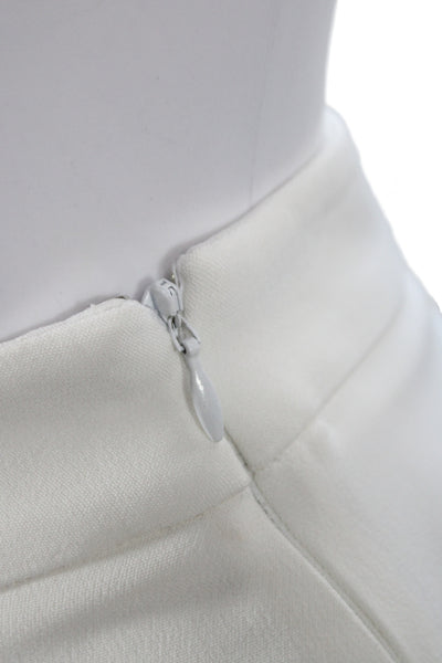Cushnie Et Ochs Women Dress Pants White Viscose Zip Size 6