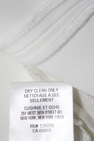 Cushnie Et Ochs Women Dress Pants White Viscose Zip Size 6