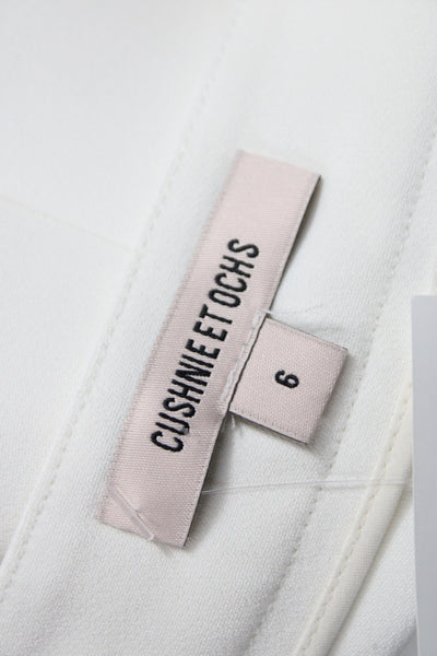 Cushnie Et Ochs Women Dress Pants White Viscose Zip Size 6