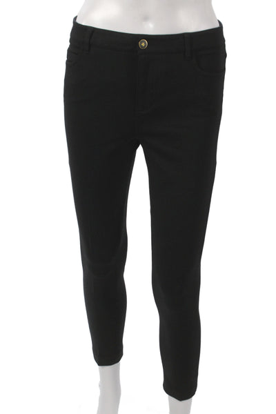 Vince Womens Ankle Black Viscose Pants Button Closure Size 6
