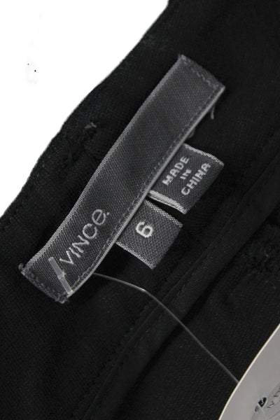 Vince Womens Ankle Black Viscose Pants Button Closure Size 6