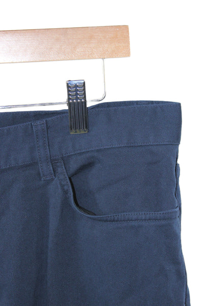 Theory Mens Chino Pants Blue Button Closure Cotton Size 34