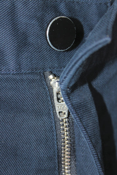 Theory Mens Chino Pants Blue Button Closure Cotton Size 34
