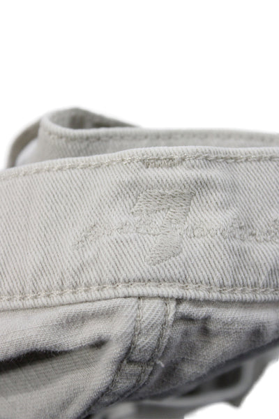 7 For All Mankind Mens Straight Beige Cotton Jeans Size 33