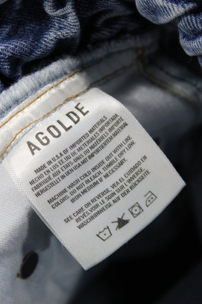 Agolde Womens Paperbag High Rise Blue Jeans Size 25