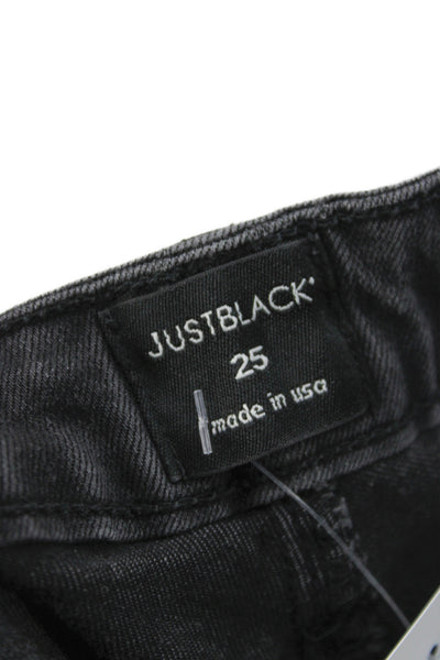 Just Black Women Skinny Jeans Black Mid Rise Cotton Size 25