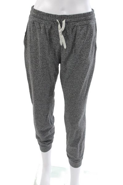 Vuori Women Jogger Pants Flecked Gray Drawstring Polyester Size M