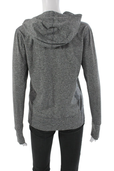 Vuori Women Full Zip High Neck Hoodie Gray Athleisure Size S