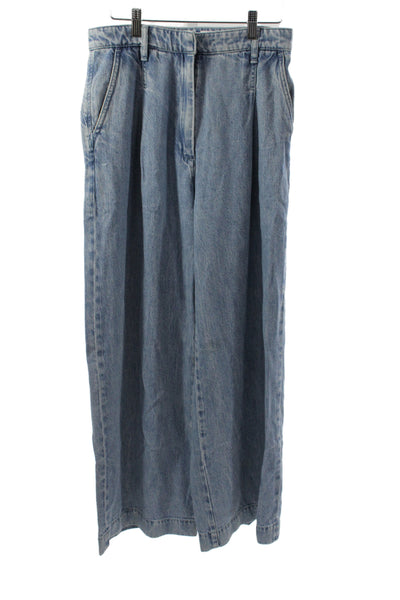 Rag & Bone Women Wide Leg Mid Rise Blue Jeans Size 26