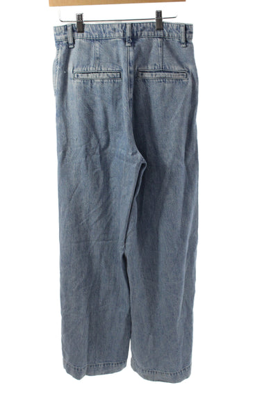 Rag & Bone Women Wide Leg Mid Rise Blue Jeans Size 26