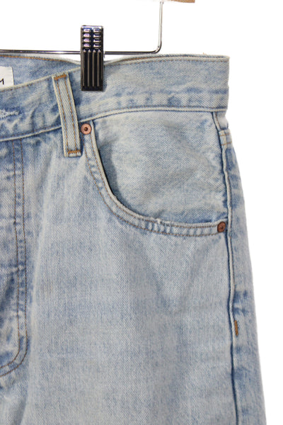 Denim Forum Women Straight Blue Mid-Rise Jeans Size 27