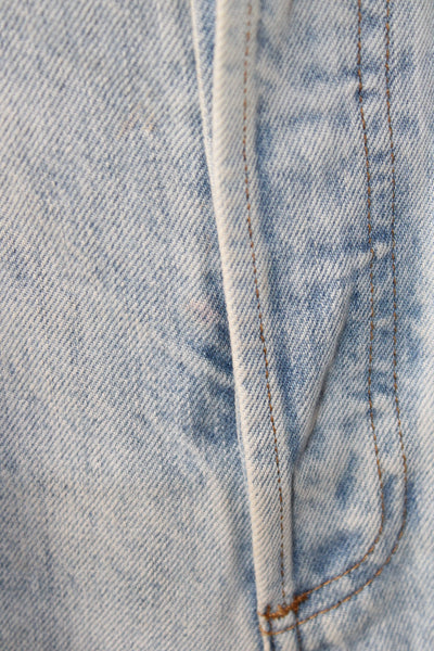 Denim Forum Women Straight Blue Mid-Rise Jeans Size 27