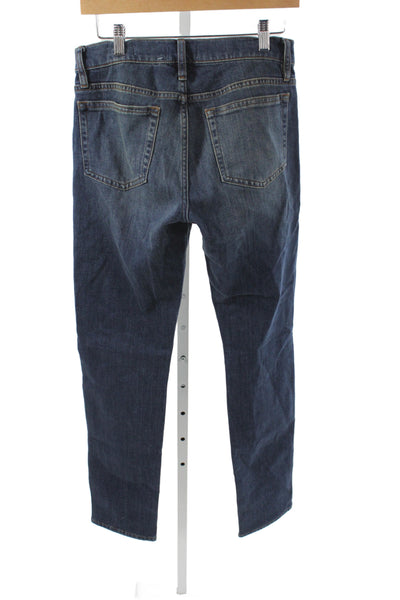 Frame Mens Straight Jeans Blue Cotton Button Size 29