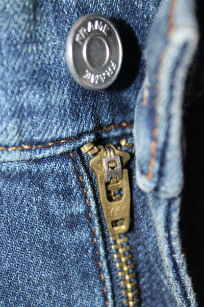 Frame Mens Straight Jeans Blue Cotton Button Size 29