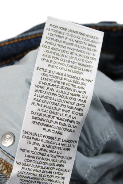 Frame Mens Straight Jeans Blue Cotton Button Size 29