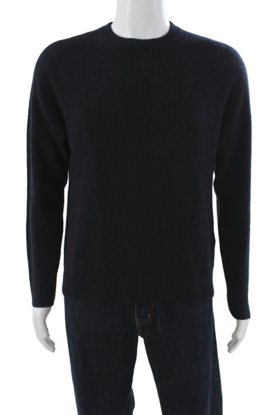 Naadam Mens Black 100% Cashmere Crew Neck Pullover Sweater Solid Size M