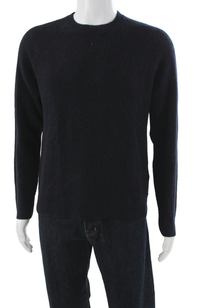 Naadam Mens Black 100% Cashmere Crew Neck Pullover Sweater Solid Size M