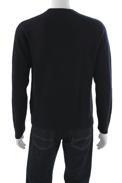 Naadam Mens Black 100% Cashmere Crew Neck Pullover Sweater Solid Size M