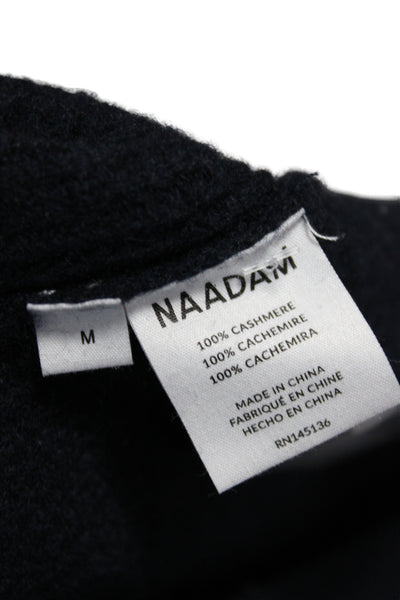 Naadam Mens Black 100% Cashmere Crew Neck Pullover Sweater Solid Size M