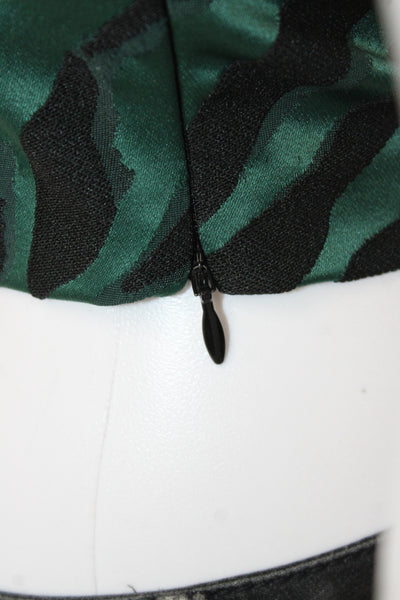 Bec & Bridge Women One Shoulder Camisole Animal Print Black Zip Size 2