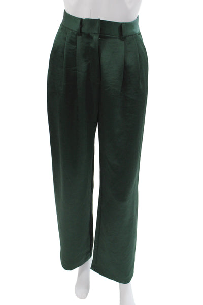 Bec & Bridge Womens Green Dress Pants Button Closure Size 2