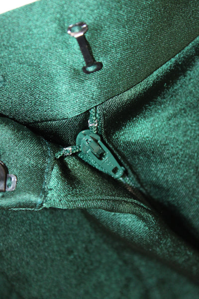 Bec & Bridge Womens Green Dress Pants Button Closure Size 2