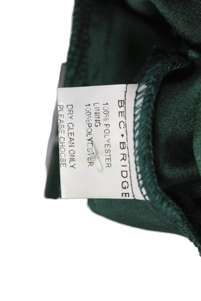 Bec & Bridge Womens Green Dress Pants Button Closure Size 2
