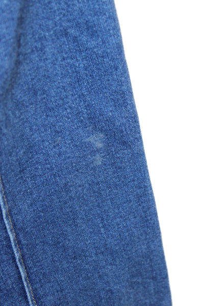 Pistola Womens Wide Leg Blue High Rise Cotton Jeans Button Size 24