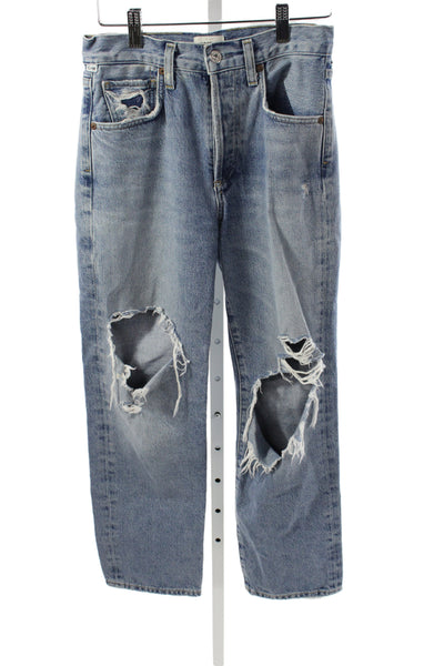 Citizens of Humanity Women Straight Jeans Blue High Rise Cotton Size 23