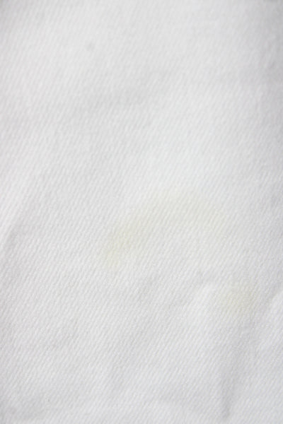 Grlfrnd Womens White High Rise Skinny Jeans Button Fly Inseam 24 Size 24