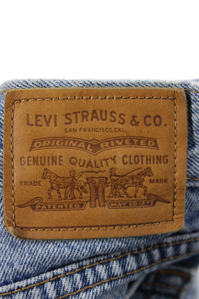 Levi Strauss & Co Women Cropped Blue Jeans Mid Rise Size 24