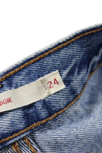 Levi Strauss & Co Women Cropped Blue Jeans Mid Rise Size 24
