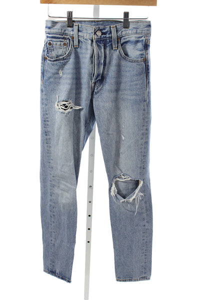Levi Strauss & Co Women High Rise Straight Jeans Blue Size 23