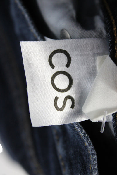 COS Mens Straight Jeans Blue Cotton High Rise Button Inseam 28 Size 29