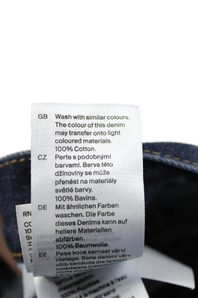 COS Mens Straight Jeans Blue Cotton High Rise Button Inseam 28 Size 29