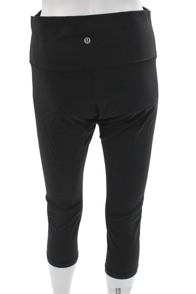 Lululemon Womens Black Capri Leggings Athleisure Pull On Size 10
