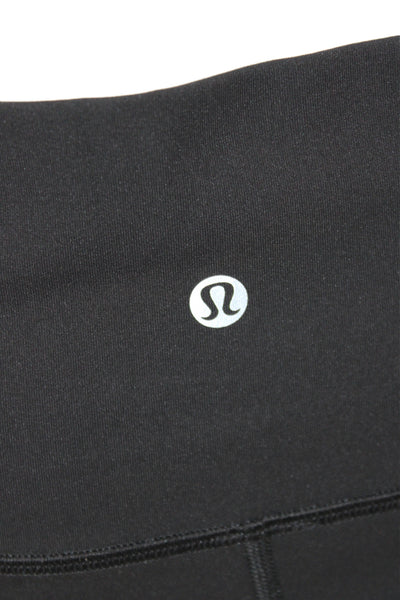 Lululemon Womens Black Capri Leggings Athleisure Pull On Size 10